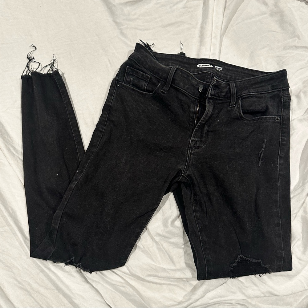 Old Navy Rockstar Super Skinny Black Womens Jean - 4